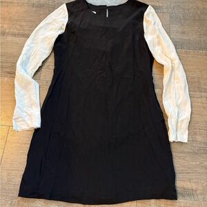 100% Silk WYATT Black and White/Cream Dress
